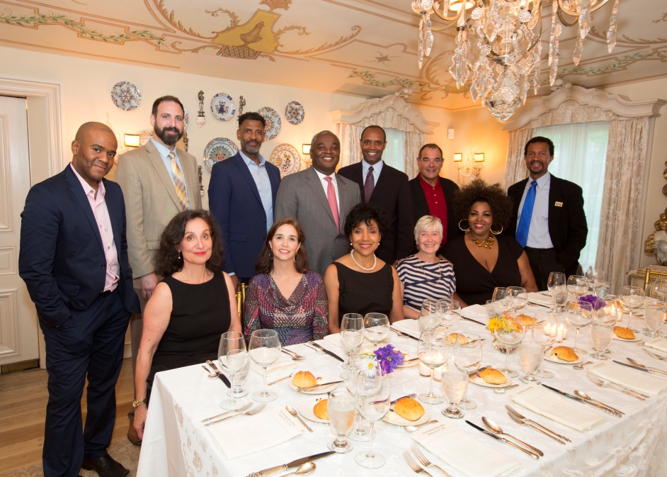 The 2015 Lunt-Fontanne Fellowship Class with Phylicia Rashad in the Dining Room at Ten Chimneys