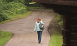 Sally walking by Studio