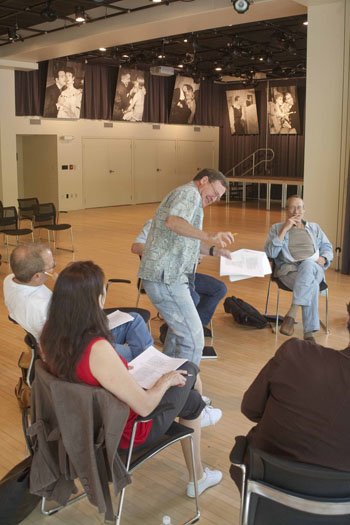 Bob Davis (Guthrie Theater) performs a monologue during the afternoon Master Class session.