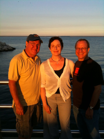 Bob Davis (Guthrie Theater), Laura Gordon (Milwaukee Repertory Theater), and Stephen Berenson (Trinity Repertory Company) take in the beauty of the Lake Michigan shore in Milwaukee.